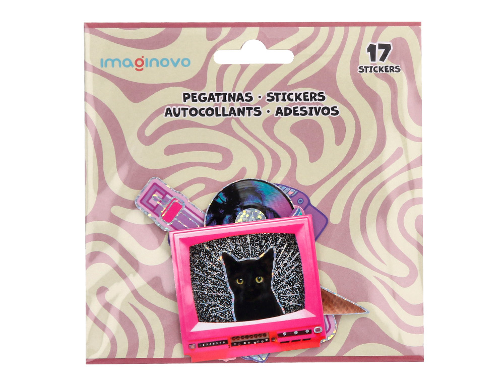PEGATINAS IMAGINOVO RETRO DISEÑOS SURTIDOS PARA ORDENADOR 145X140 MM EN BLISTER