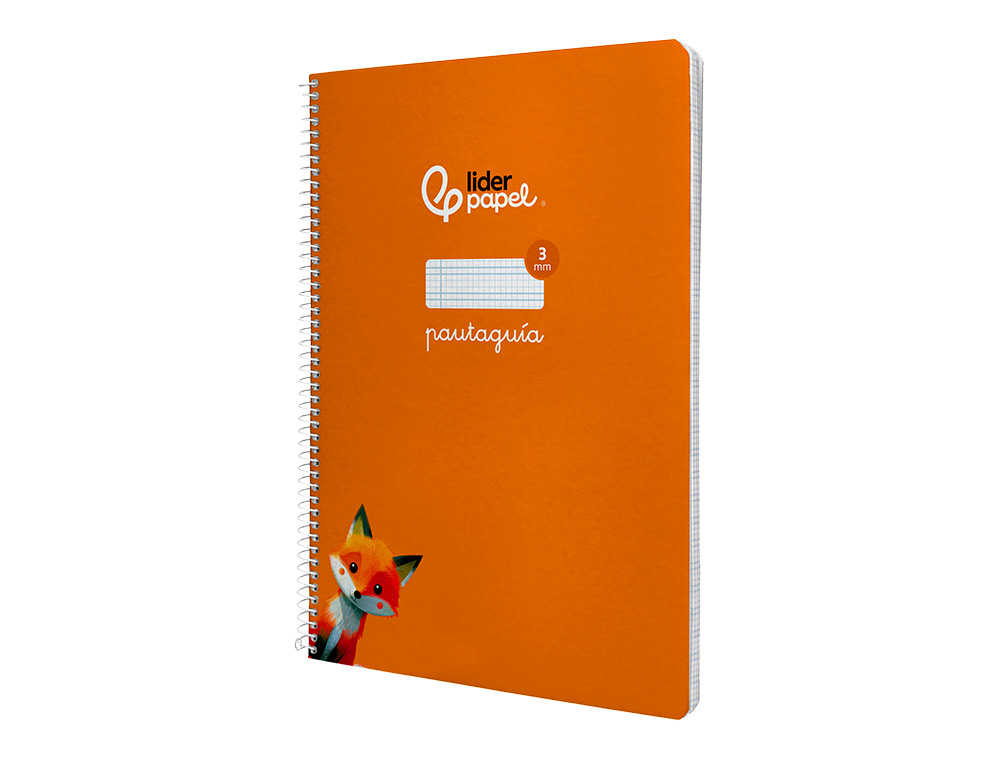 CUADERNO ESPIRAL LIDERPAPEL A4 PAUTAGUIA TAPA BLANDA 80H 75 GR CUADRO PAUTADO 4MM COLOR NARANJA