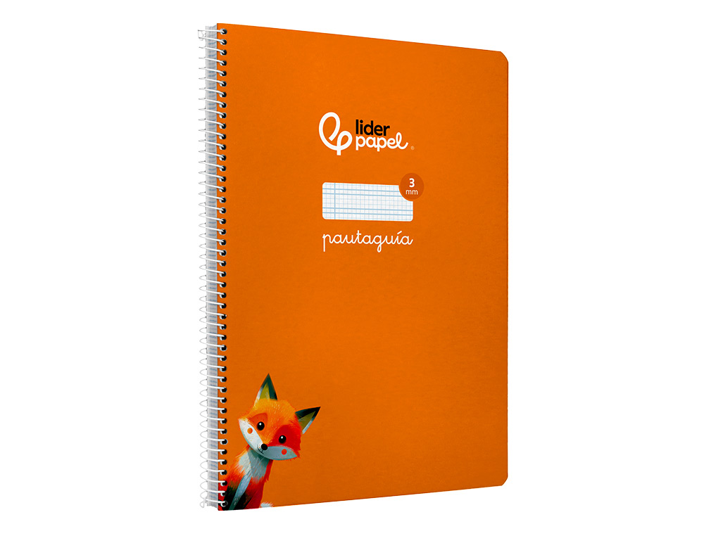 CUADERNO ESPIRAL LIDERPAPEL A4 PAUTAGUIA TAPA BLANDA 80H 75 GR CUADRO PAUTADO 4MM COLOR NARANJA