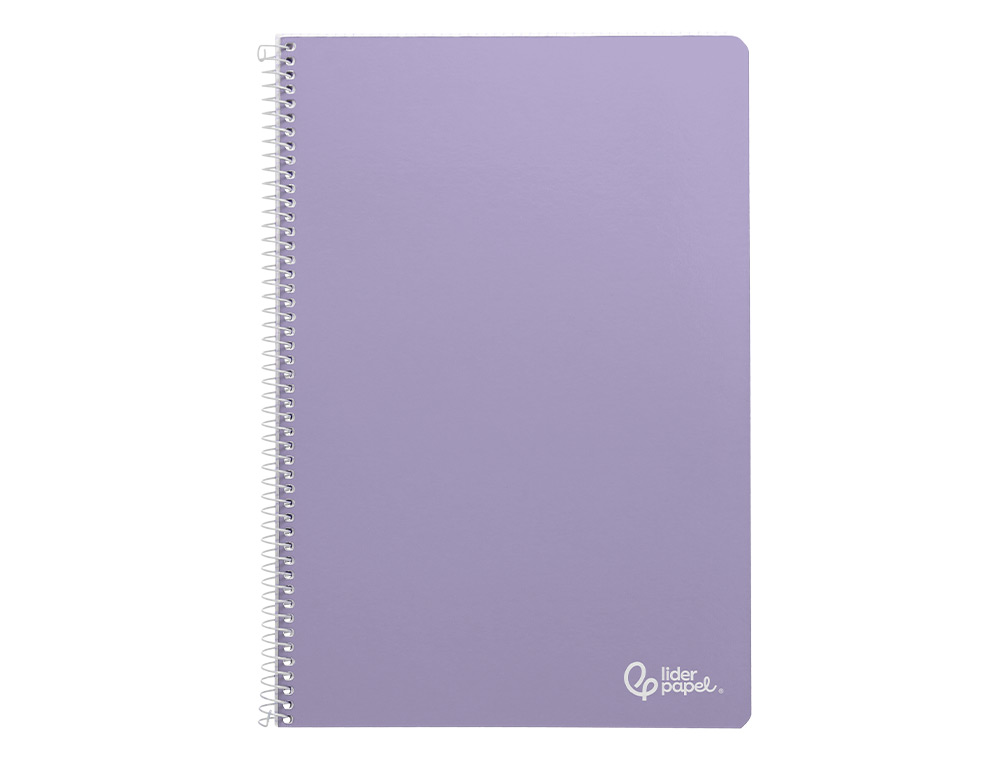 CUADERNO ESPIRAL LIDERPAPEL A4 SMART TAPA BLANDA 80H 75GR CUADRO 4MM CON MARGEN COLOR VIOLETA