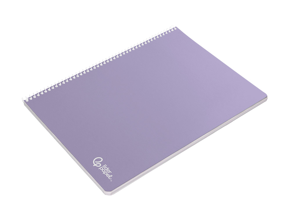 CUADERNO ESPIRAL LIDERPAPEL A4 SMART TAPA BLANDA 80H 75GR CUADRO 4MM CON MARGEN COLOR VIOLETA