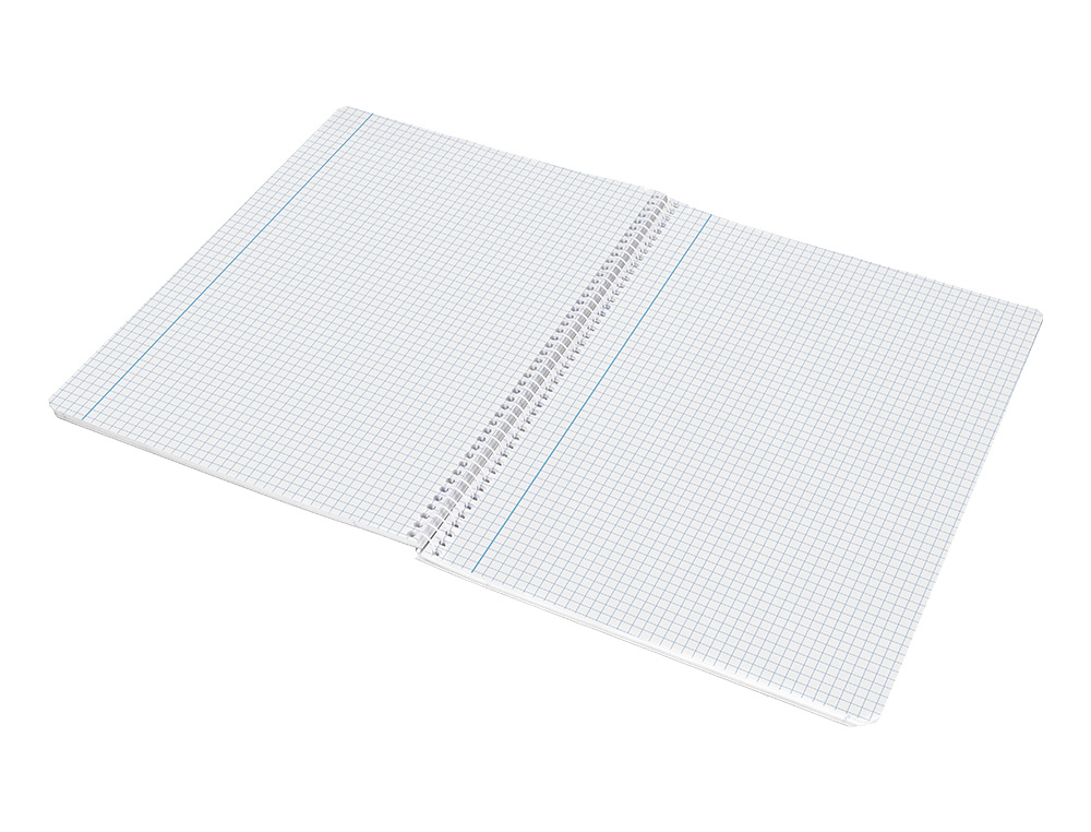 CUADERNO ESPIRAL LIDERPAPEL A4 SMART TAPA BLANDA 80H 75GR CUADRO 4MM CON MARGEN COLOR VIOLETA