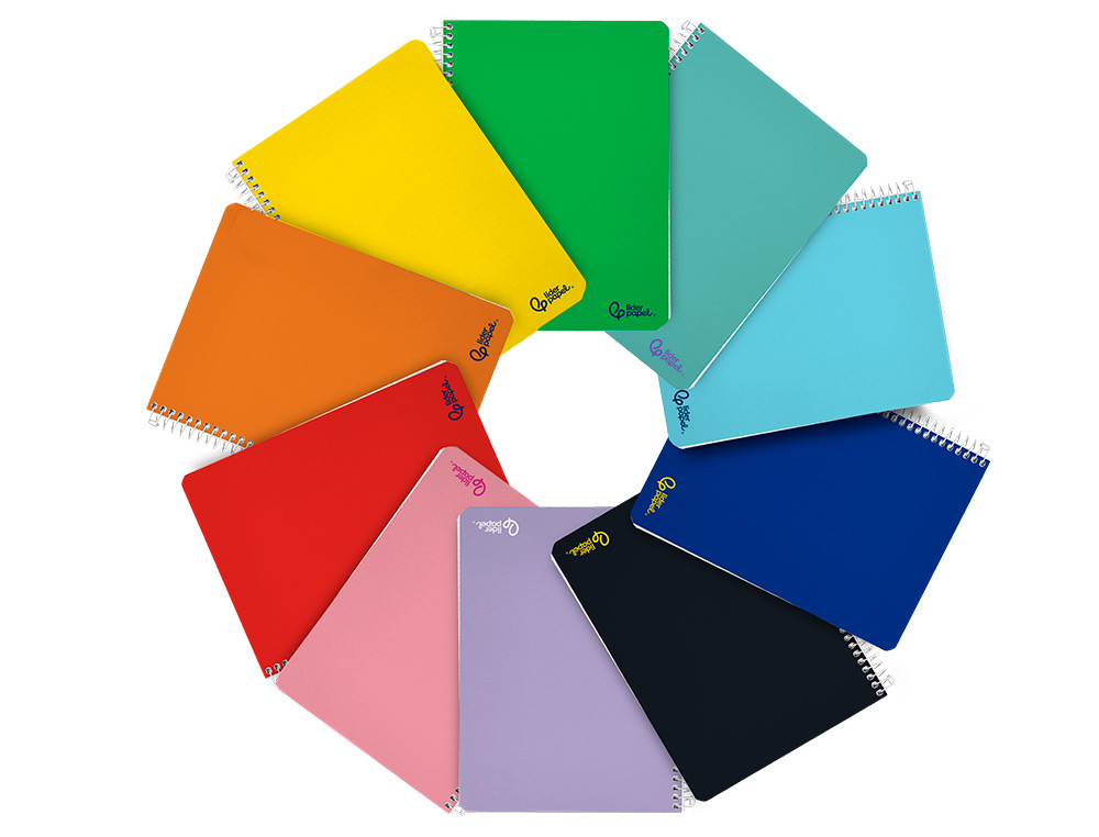 CUADERNO ESPIRAL LIDERPAPEL DIN A5 SMART TAPA BLANDA 80H 75GR RAYADO MONTESSORI 3,5MM COLORES SURTIDOS