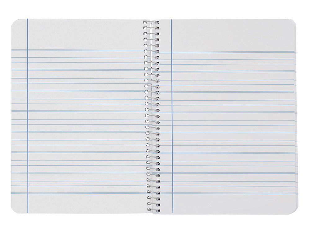CUADERNO ESPIRAL LIDERPAPEL DIN A5 SMART TAPA BLANDA 80H 75GR RAYADO MONTESSORI 3,5MM COLORES SURTIDOS