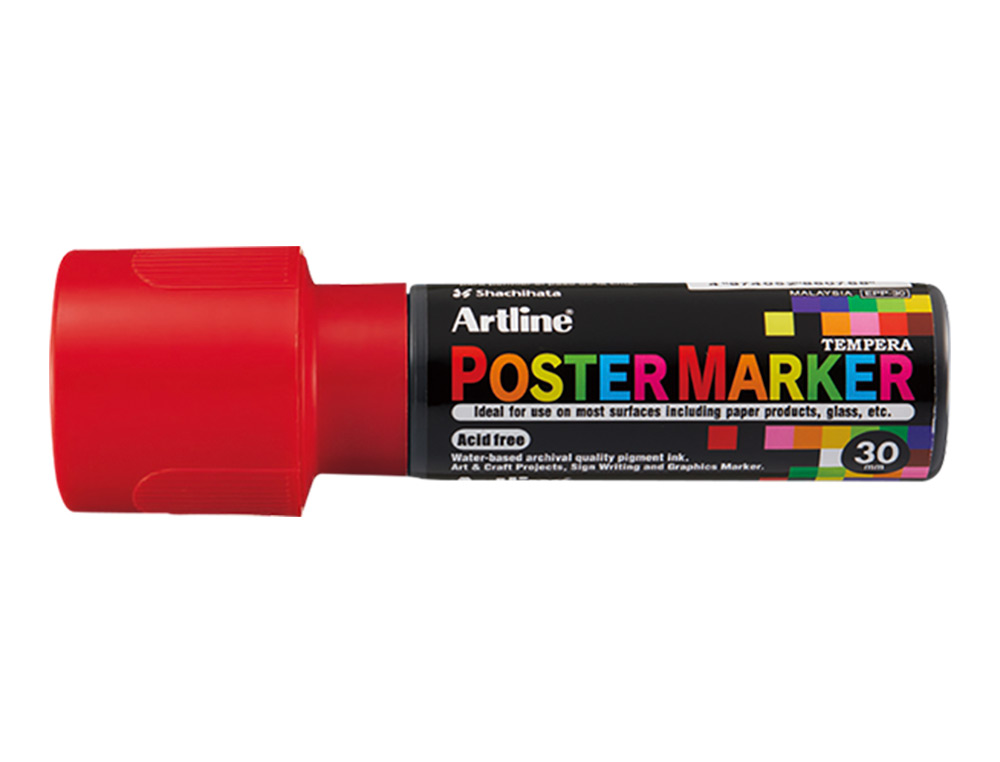 ROTULADOR ARTLINE POSTER MARKER EPP-30 PUNTA RECTANGULAR 30 MM COLOR ROJO
